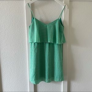 Mint green tiered short dress